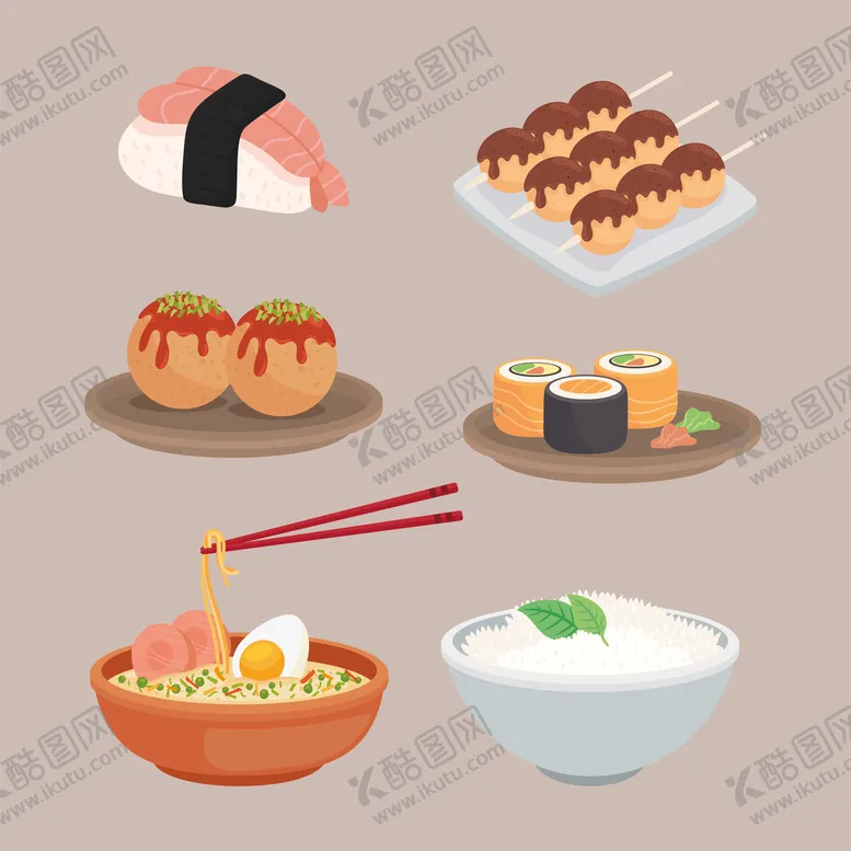 编号：16421211110629413599【酷图网】源文件下载-卡通美食