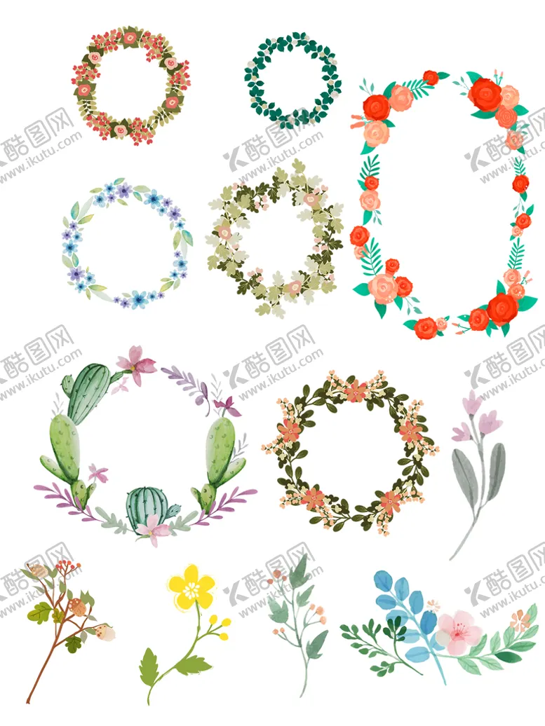 编号：13629710082132386205【酷图网】源文件下载-花环草PNG免扣