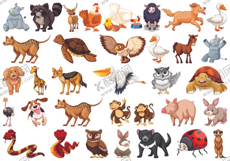 编号：67273010121518081482【酷图网】源文件下载-矢量动物素材