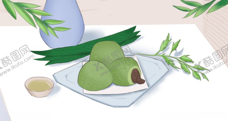 编号：67183610081752268867【酷图网】源文件下载-清明青团