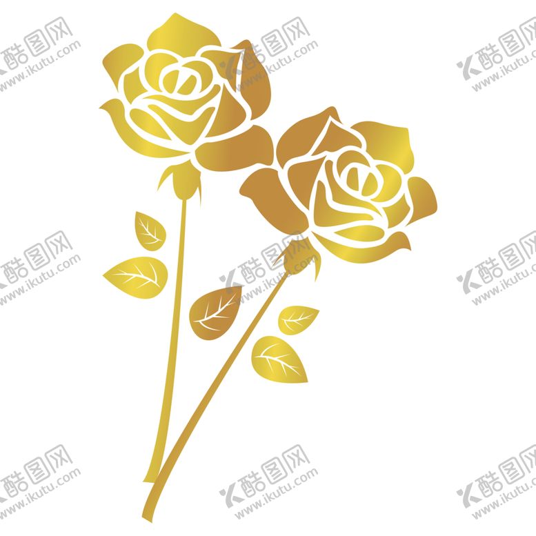 编号：96396103131722425543【酷图网】源文件下载-情人节爱情烫金玫瑰