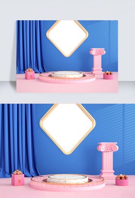 C4D电商海报banner背景