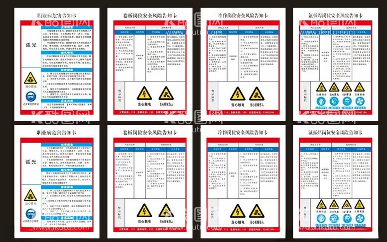 编号：34261812031916143942【酷图网】源文件下载-岗位安全风险告知卡