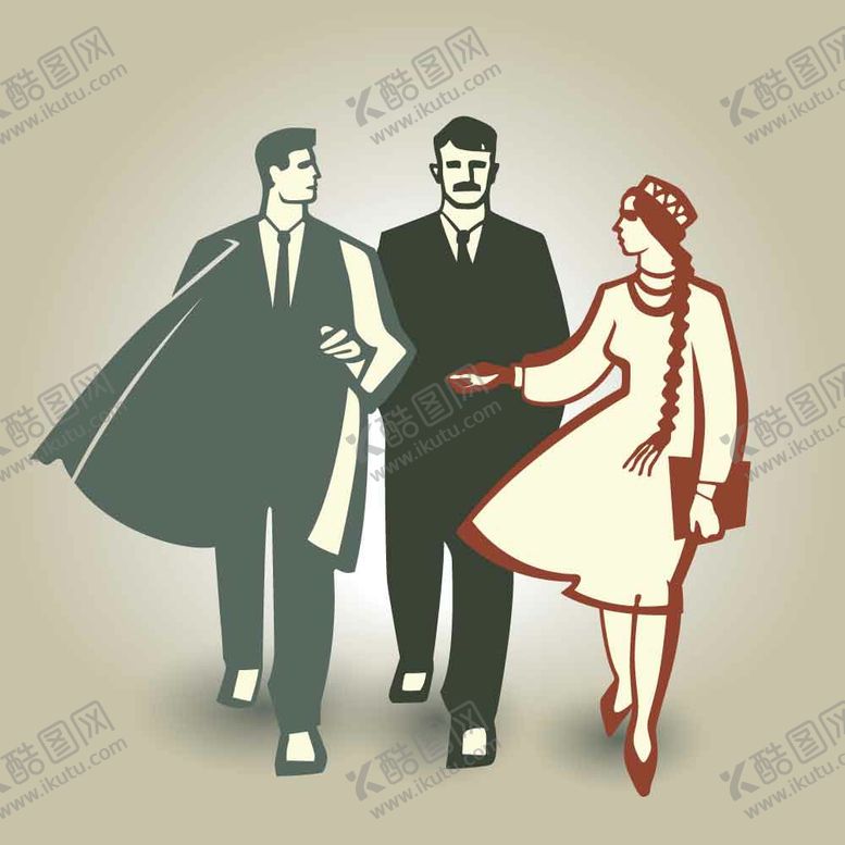 编号：96434509130648485627【酷图网】源文件下载-创意人物剪影少数民族