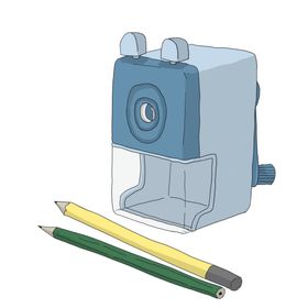 线稿素材文字文具小物品