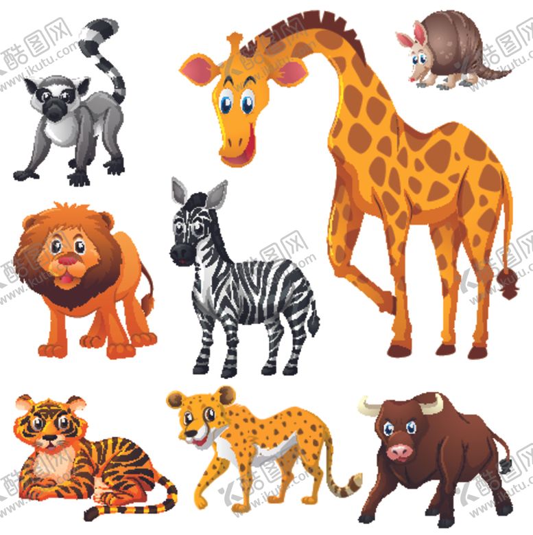 编号：26413909240437156795【酷图网】源文件下载-卡通动物素材