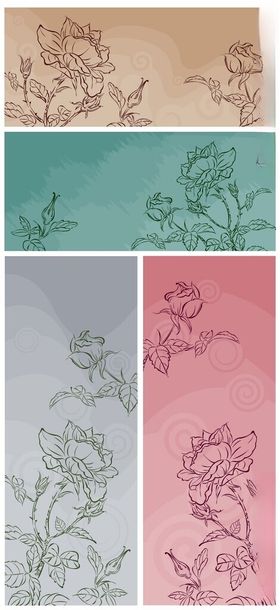 多彩花卉图案设计