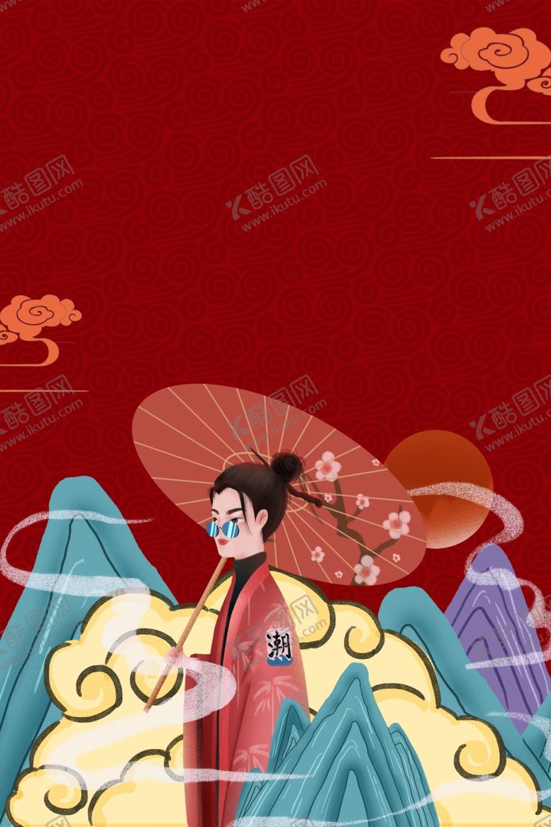 编号：51915604232156307582【酷图网】源文件下载-国潮风背景