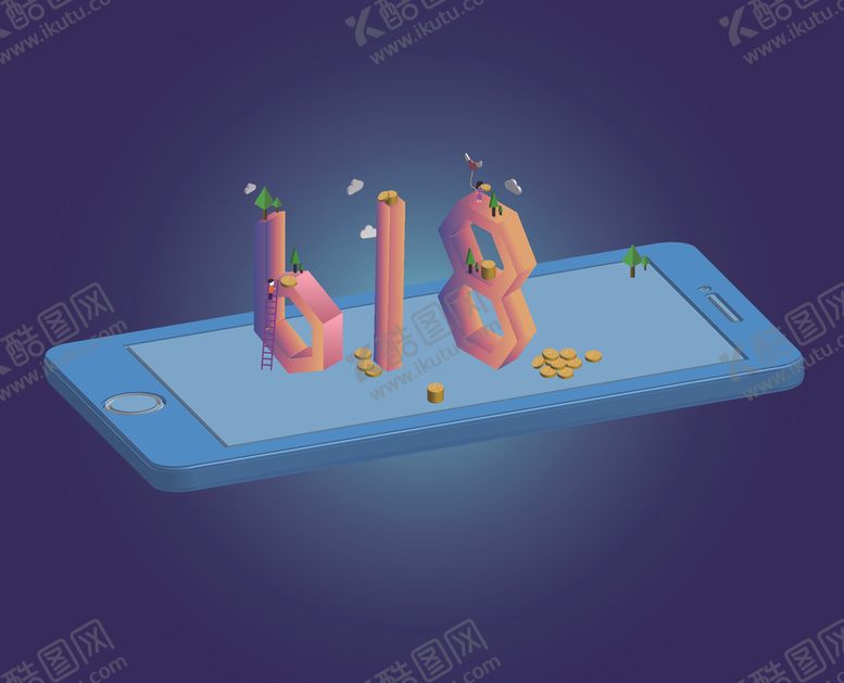 编号：59376506301957042602【酷图网】源文件下载-2.5D插画618