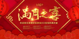 满月之喜喜庆活动宣传展板