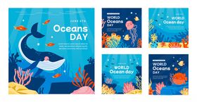 海洋日宣传海报设计集合