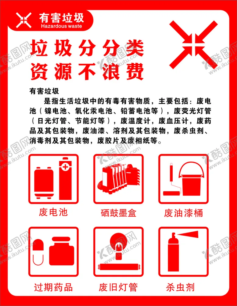 编号：61037910160644309004【酷图网】源文件下载-有害垃圾垃圾分类