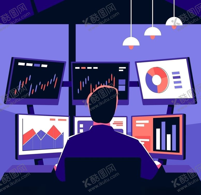 编号：61378005021753277774【酷图网】源文件下载-金融投资股票交易插画设计