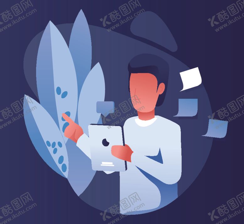 编号：11125609191309596495【酷图网】源文件下载-扁平化办公生活插画