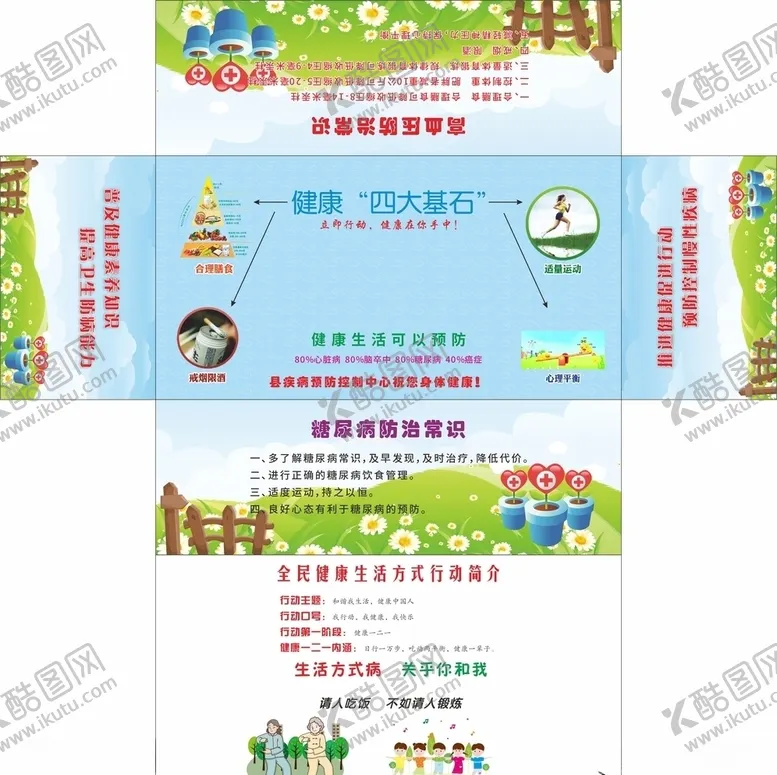编号：41587809211823591018【酷图网】源文件下载-健康四大基石抽纸盒平面图