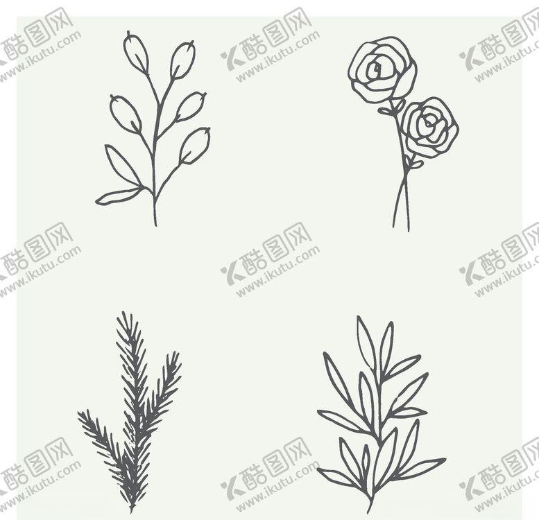 编号：24383106151603522757【酷图网】源文件下载-手绘植物