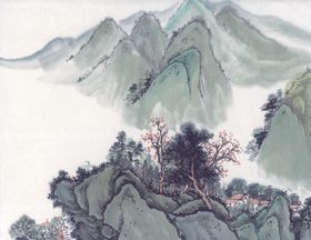 山水画工笔大墨工笔