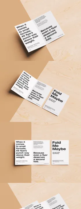 两折页展示贴图样机