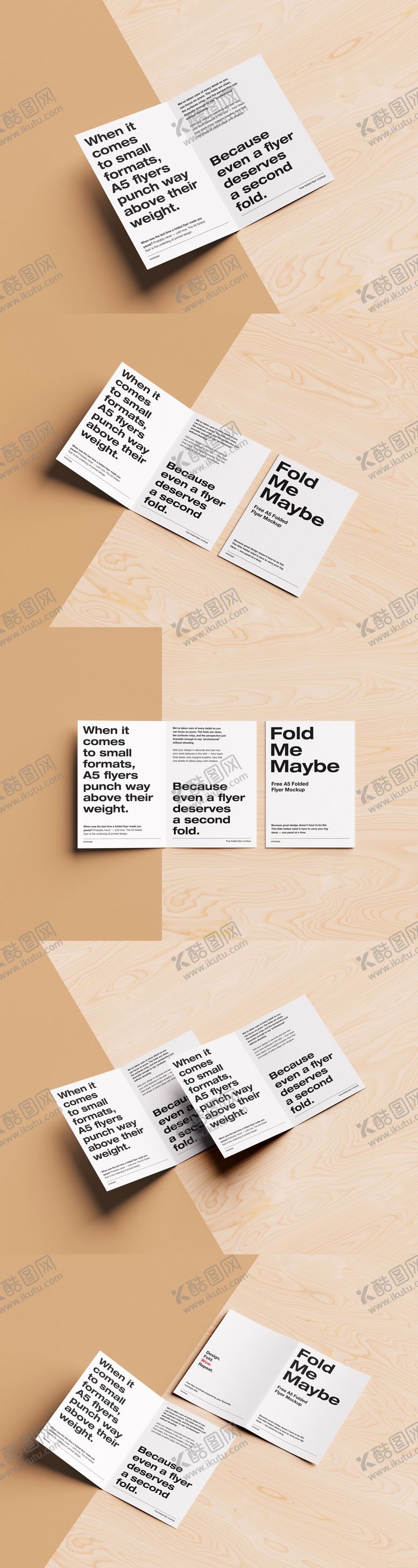 编号：53759812121607172599【酷图网】源文件下载-两折页展示贴图样机