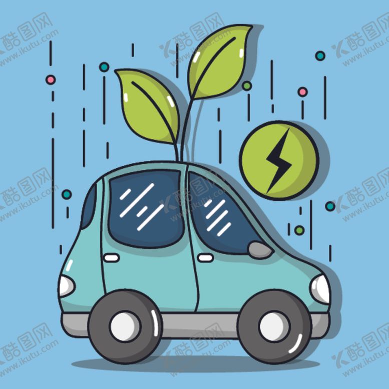 编号：33100910060003595319【酷图网】源文件下载-卡通新能源小车