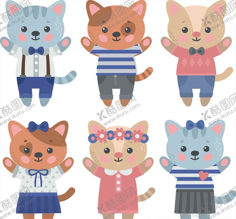 编号：99552710211019174301【酷图网】源文件下载-可爱动物卡通图案