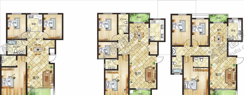 编号：78337210072231276933【酷图网】源文件下载-地产户型素材