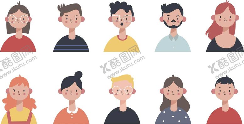 编号：37961009160733015879【酷图网】源文件下载-人形头像人物形象可爱