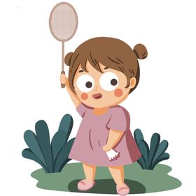 运动手绘人物免抠元素
