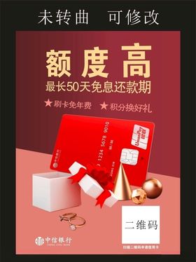 中信银行理财信用卡宣传海报