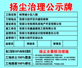 扬尘治理公示牌