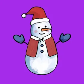 手绘雪人素材