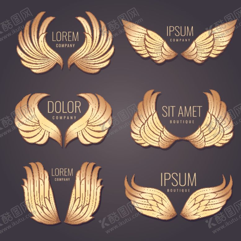 编号：93778910040115001953【酷图网】源文件下载-翅膀logo