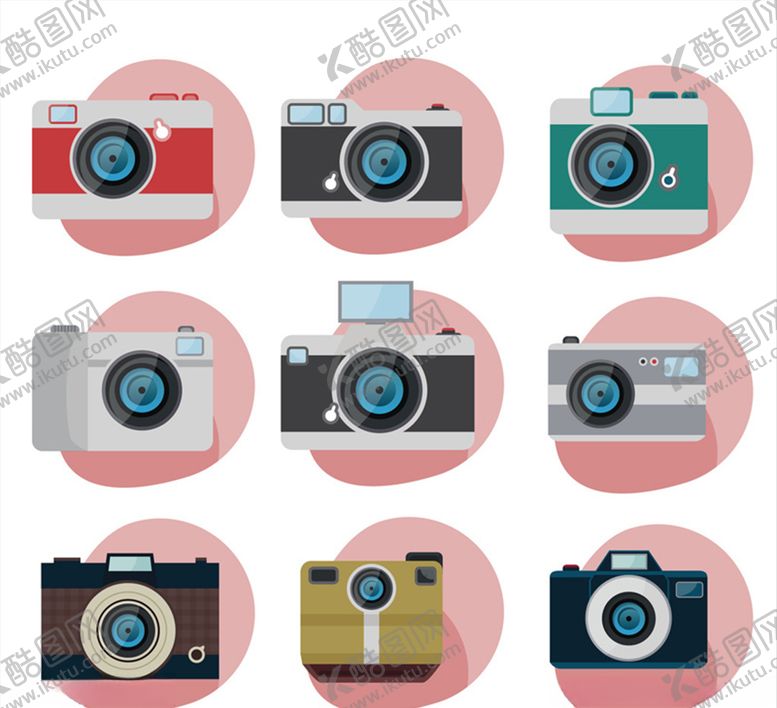 编号：63789210011000431256【酷图网】源文件下载-矢量相机元素