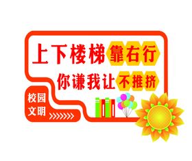 学校安全牌小学楼道牌