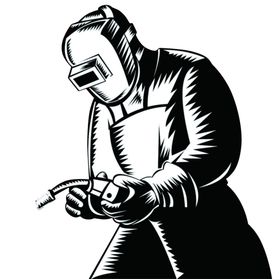 焊接人物透明底色焊材