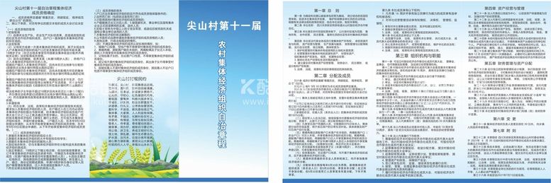 编号：89261010102339402793【酷图网】源文件下载-农村集体经济自治章程手册拉页