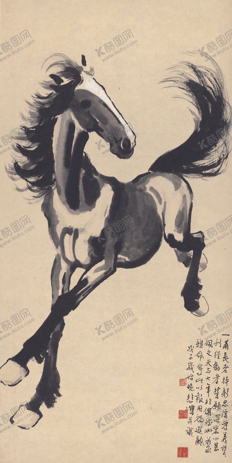 编号：67528309242155221126【酷图网】源文件下载-徐悲鸿大气国画马