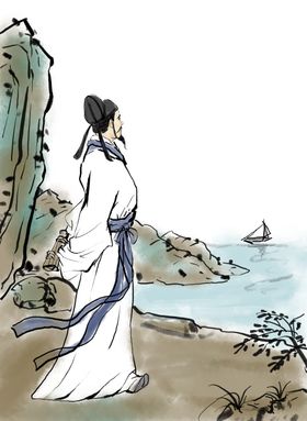 国学人物插画