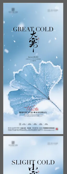 地产小寒大寒节气海报