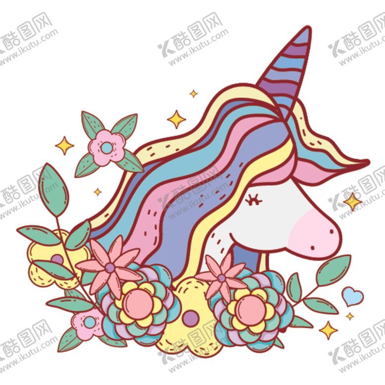 编号：84392609192243432712【酷图网】源文件下载-卡通独角兽