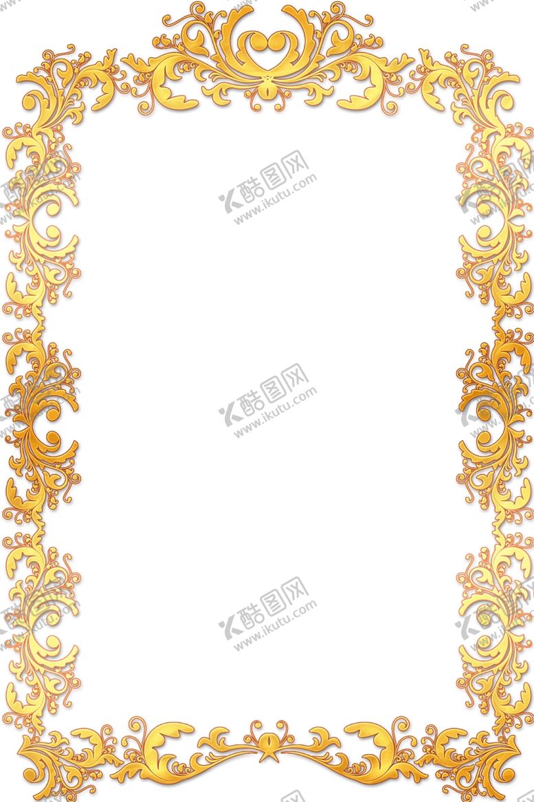 编号：34485110102334049344【酷图网】源文件下载-金色花纹边框