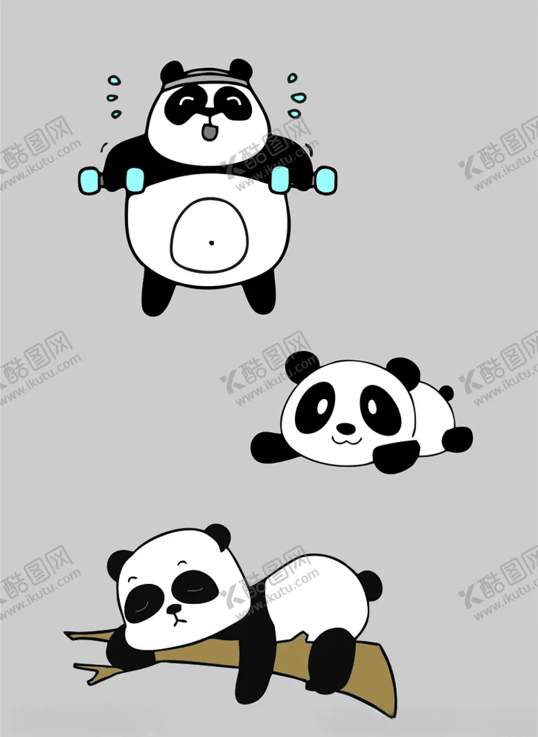 编号：27590706251145268072【酷图网】源文件下载-熊猫简笔画