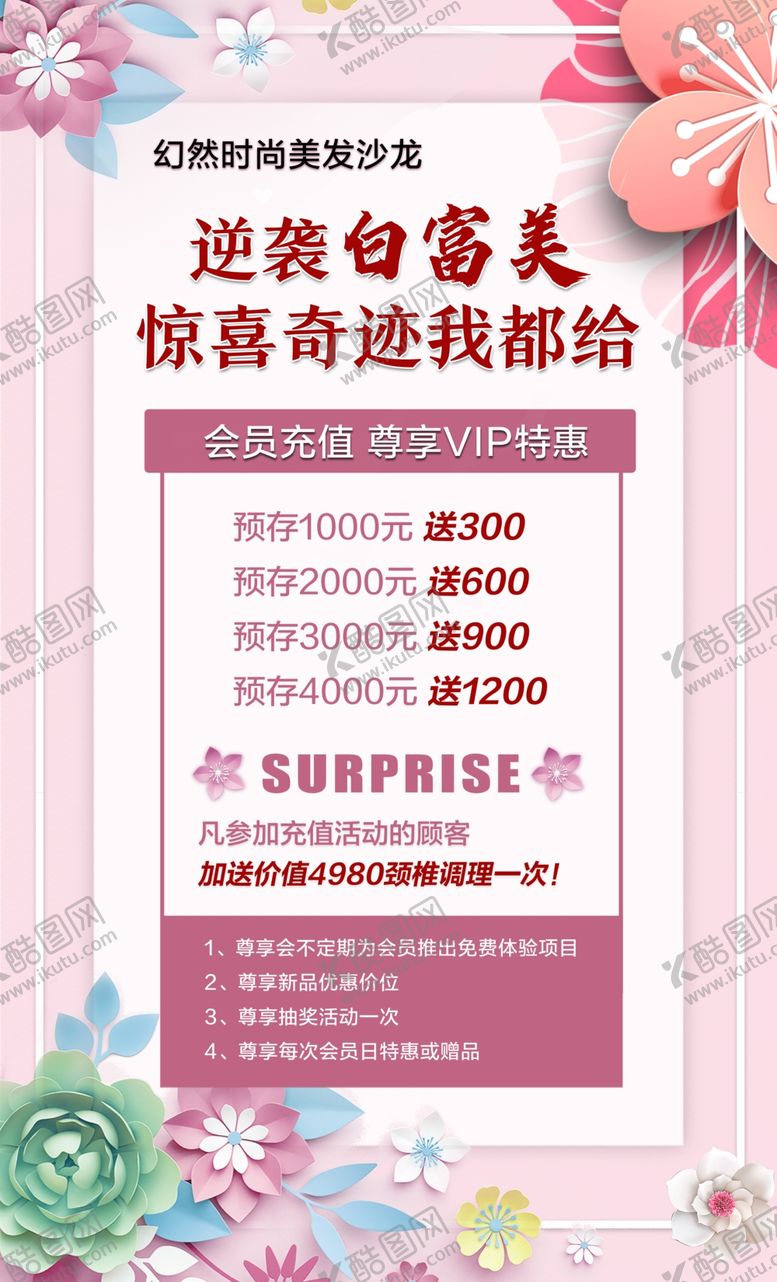 编号：48070409210424466100【酷图网】源文件下载-美发充值充值海报