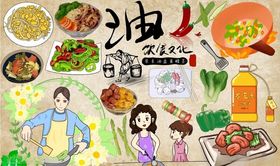 炒菜背景墙PSD模板下载
