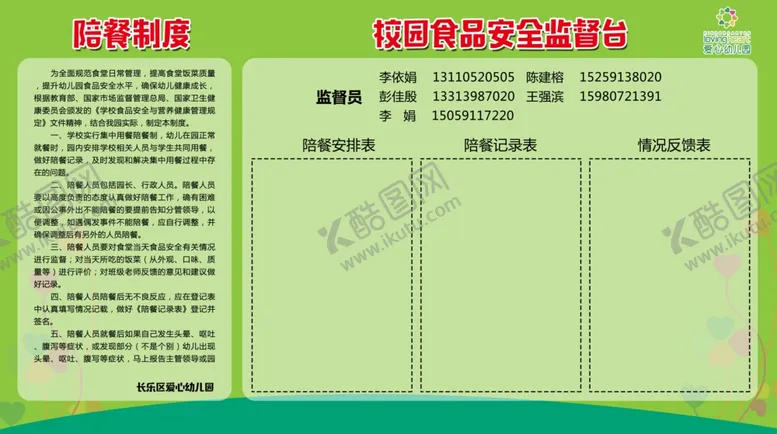 编号：42017904201638123839【酷图网】源文件下载-幼儿园配餐制度食品安全