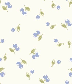 樱桃水果设计小碎花色块花