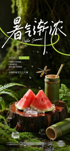 小暑大暑夏日节气海报