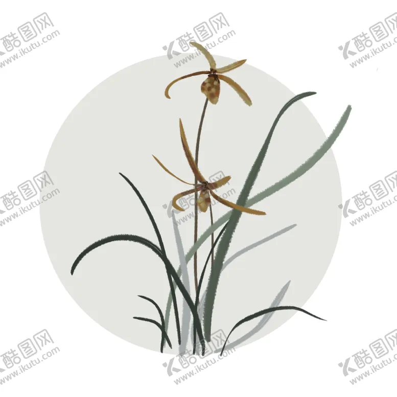 编号：93637202111707045606【酷图网】源文件下载- 水墨兰花PNG 