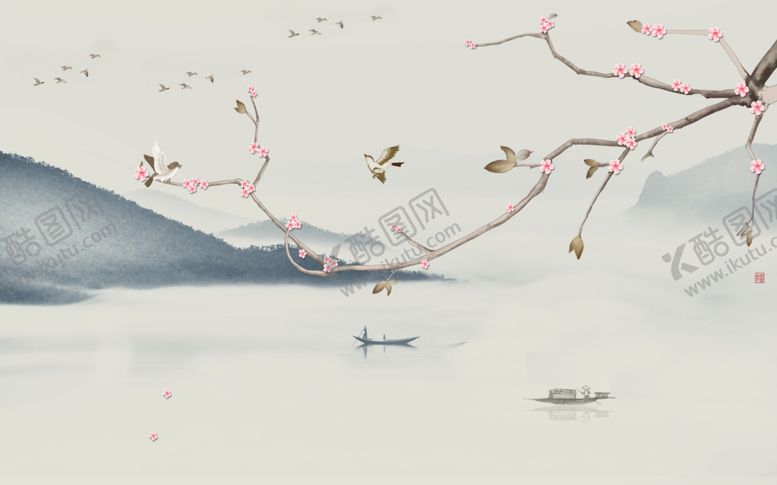 编号：87738704050343206545【酷图网】源文件下载-花鸟背景墙