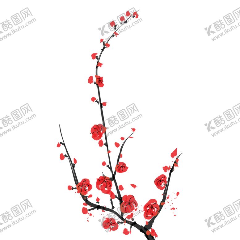 编号：19819809200859067094【酷图网】源文件下载-中国风水墨梅